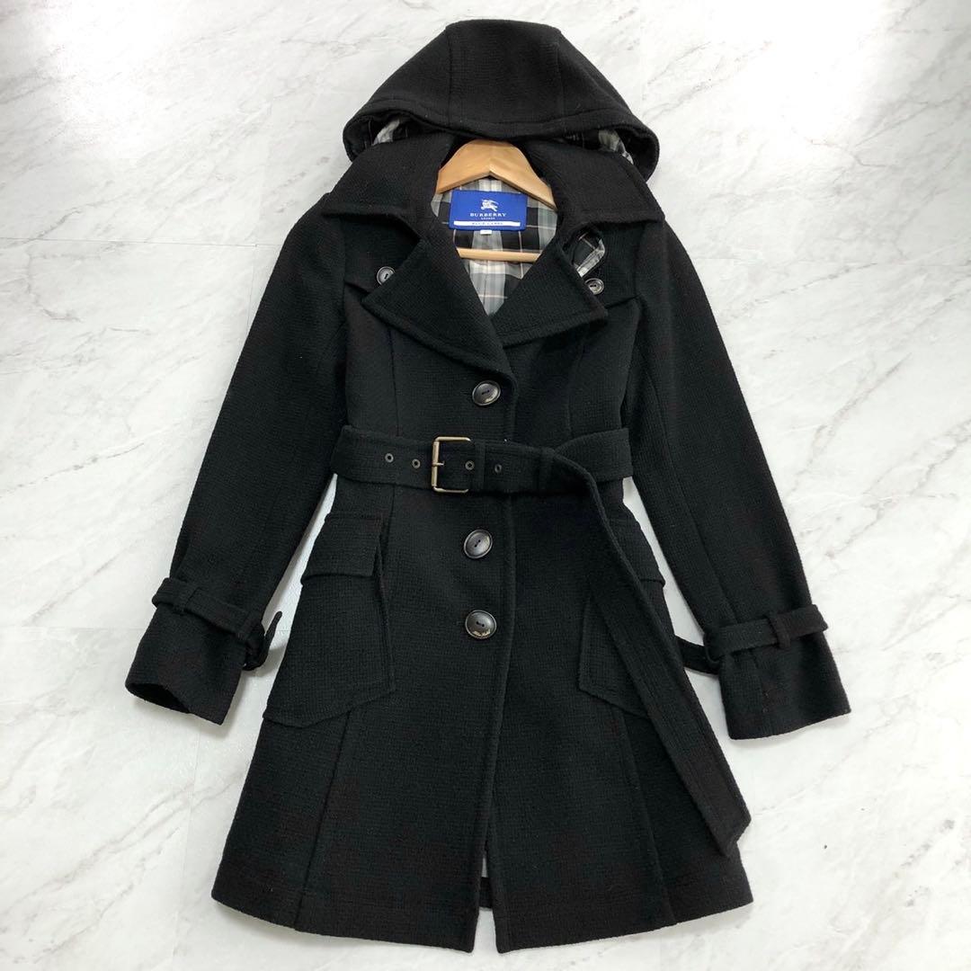 ✨美品✨バーバリーブルーレーベル トレンチコート ノバチェック アンゴラ混