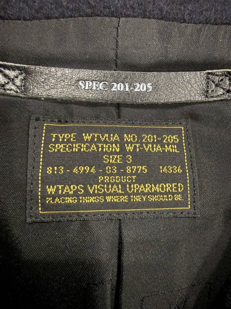 WTAPS BLACK WATCH COAT ピーコート L