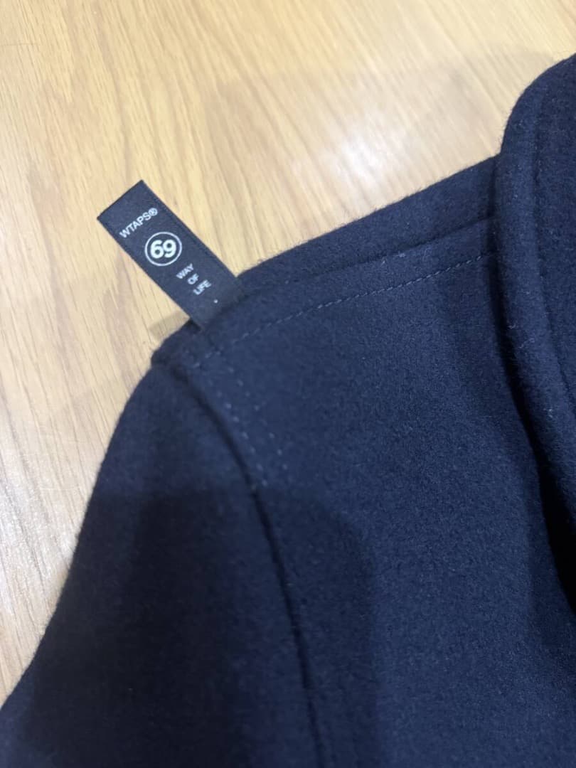 WTAPS BLACK WATCH COAT ピーコート L