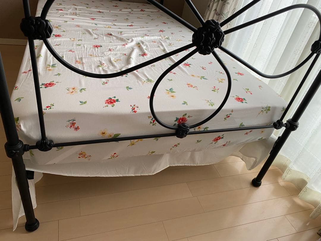 LAURA ASHLEY ローラアシュレイ セミダブルベッドアイアンオマケ付き