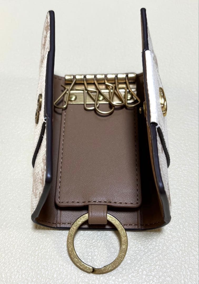 新品 COACH コーチ 6リング キーケース ホース アンド キャリッジ