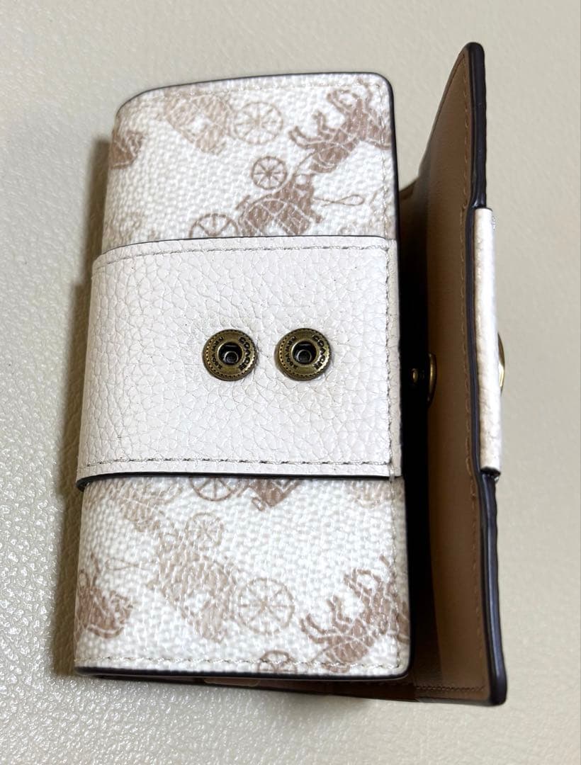 新品 COACH コーチ 6リング キーケース ホース アンド キャリッジ
