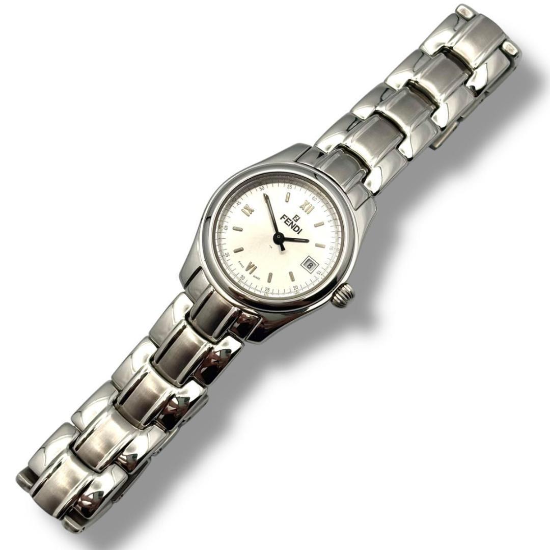 稼働 フェンディ 腕時計 クオーツ レディース 210L シルバー 文字盤