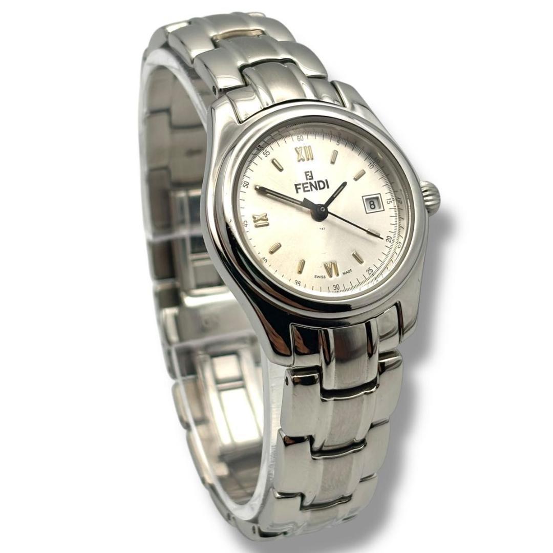 稼働 フェンディ 腕時計 クオーツ レディース 210L シルバー 文字盤