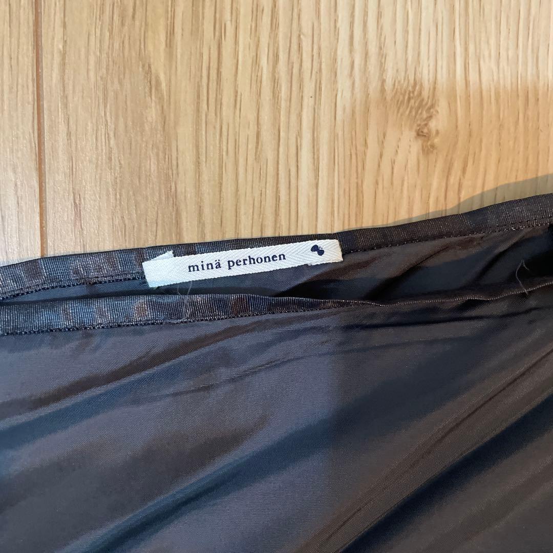 ミナペルホネン wander ひざ丈スカート ダメージ加工 ペチコート付 38