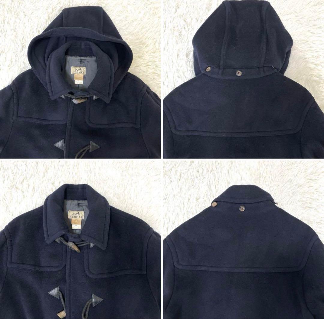 極希少・極美品　エルメス ダッフルコート ヘリンボーン Lサイズ