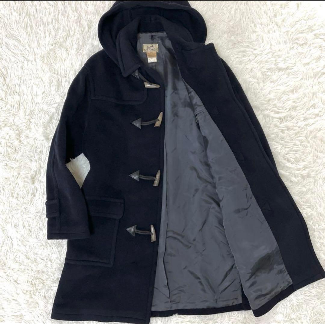 極希少・極美品　エルメス ダッフルコート ヘリンボーン Lサイズ