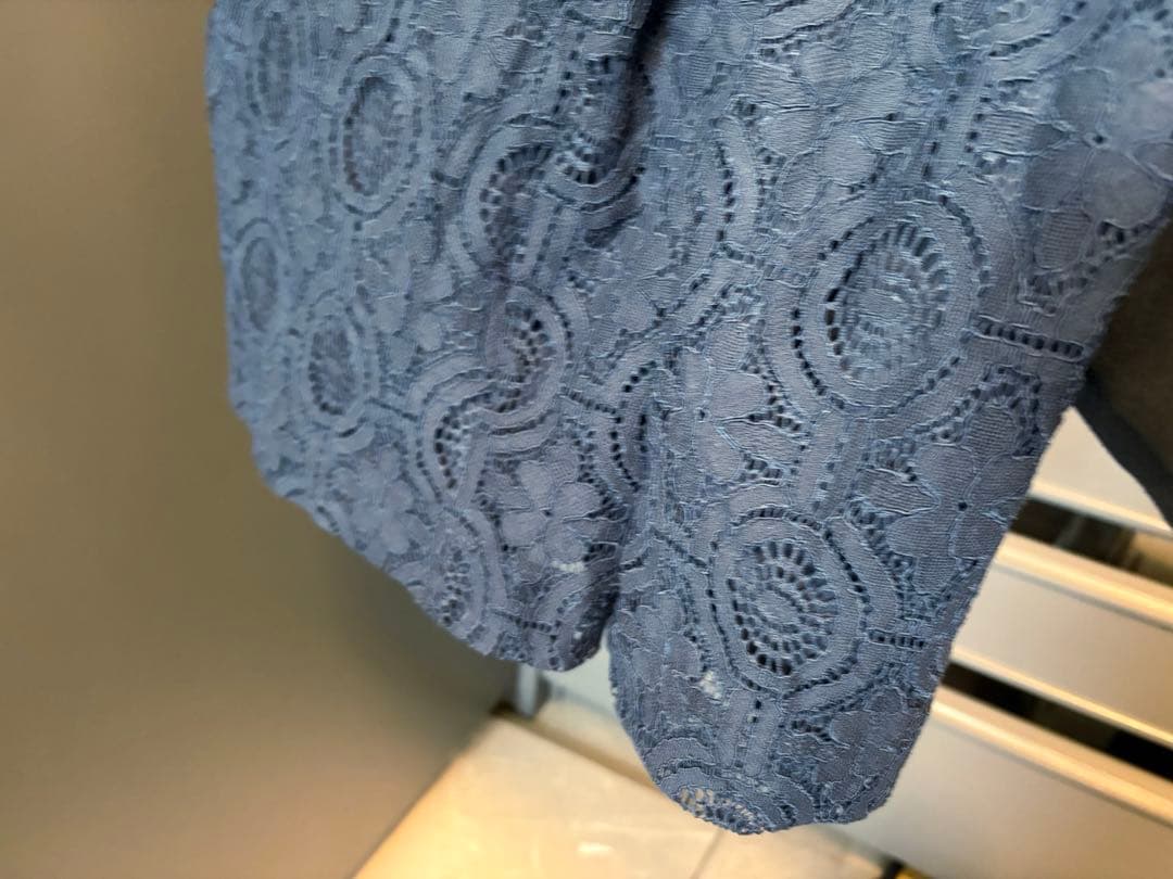 kana 幾何学柄 レース パンツドレス