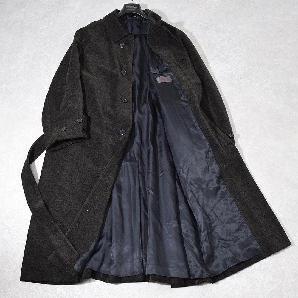 当時物 テットオム ガルニエ GARNIER ウール ベルテッド ロングコート