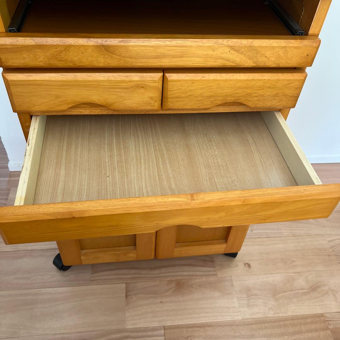 サイドワゴン　パソコン収納　チェスト　引き出し付き