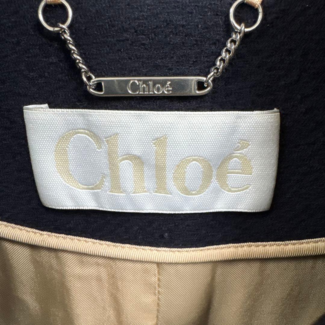 Chloe クロエ ウールコート サイズ36（S） ダークネイビー