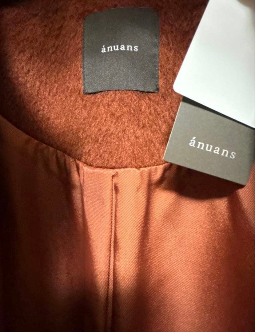 【新品】anuans アニュアンス　クルーネックシャギーロングコート