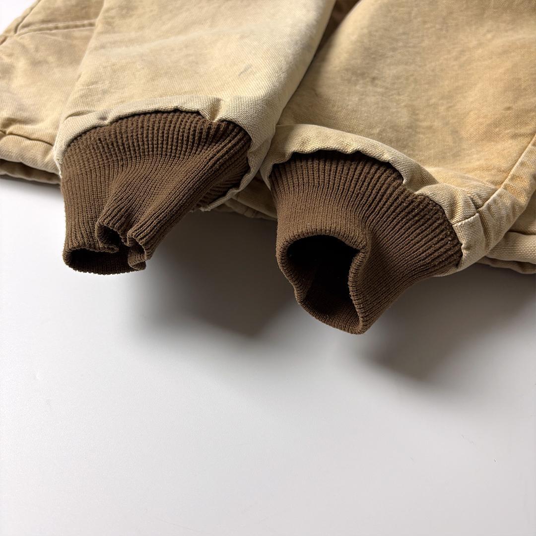 チョアコート ダックジャケット ブラウン S 襟コーデュロイ カバーオール