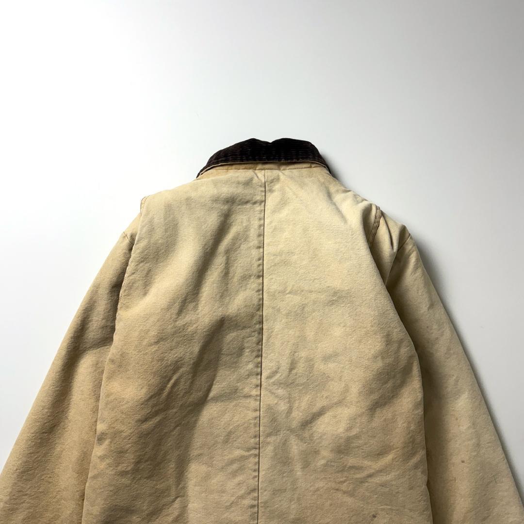 チョアコート ダックジャケット ブラウン S 襟コーデュロイ カバーオール