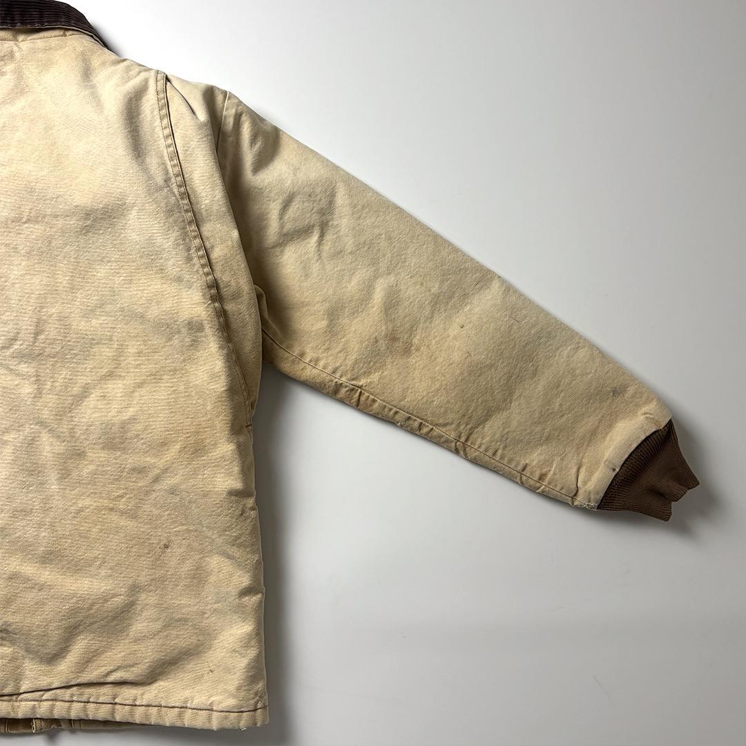 チョアコート ダックジャケット ブラウン S 襟コーデュロイ カバーオール