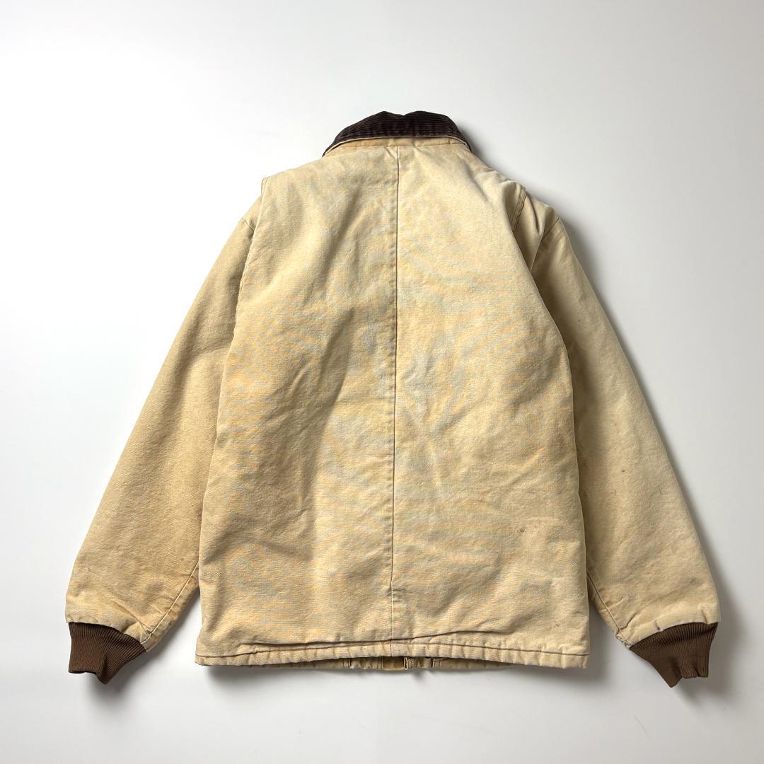 チョアコート ダックジャケット ブラウン S 襟コーデュロイ カバーオール