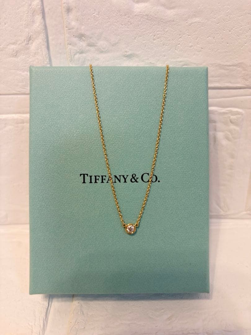 【美品】ティファニー バイザヤード 0.12 イエローゴールド　ダイヤモンド