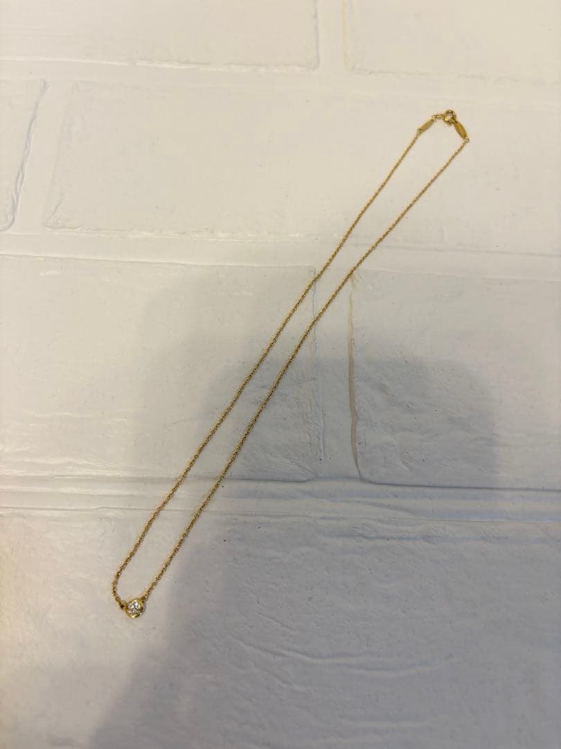 【美品】ティファニー バイザヤード 0.12 イエローゴールド　ダイヤモンド