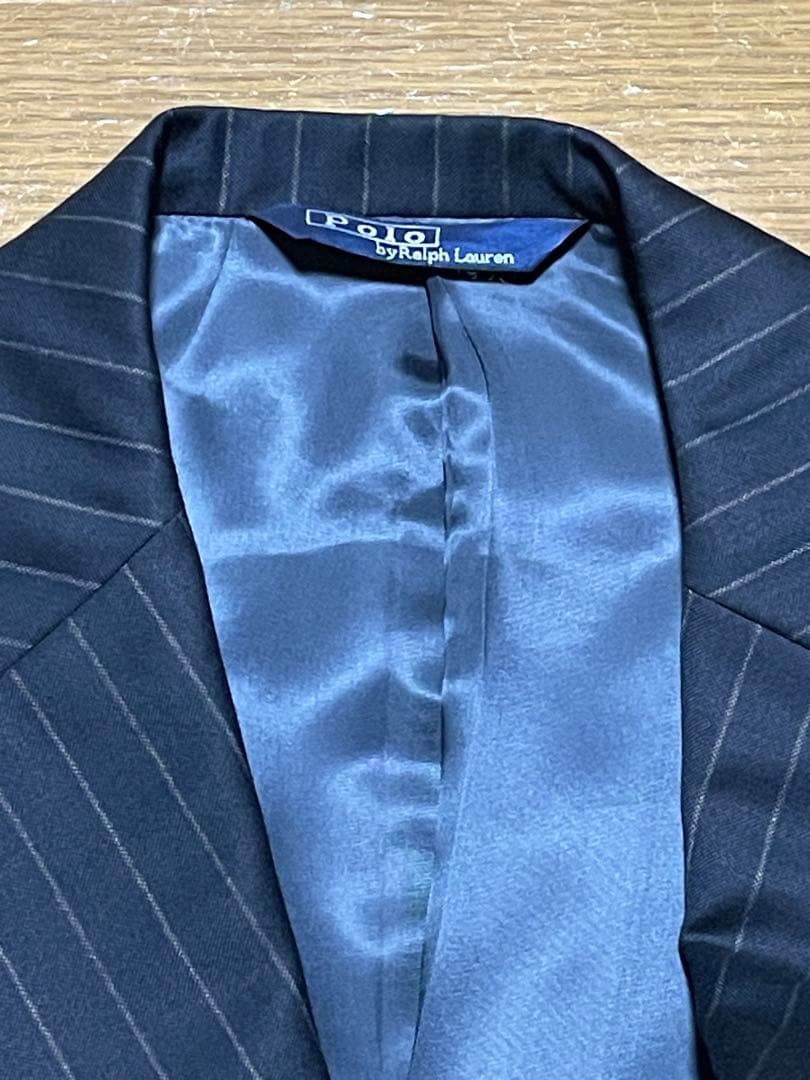 《極美品》【ラルフローレン】 スーツ ネイビーストライプ A５