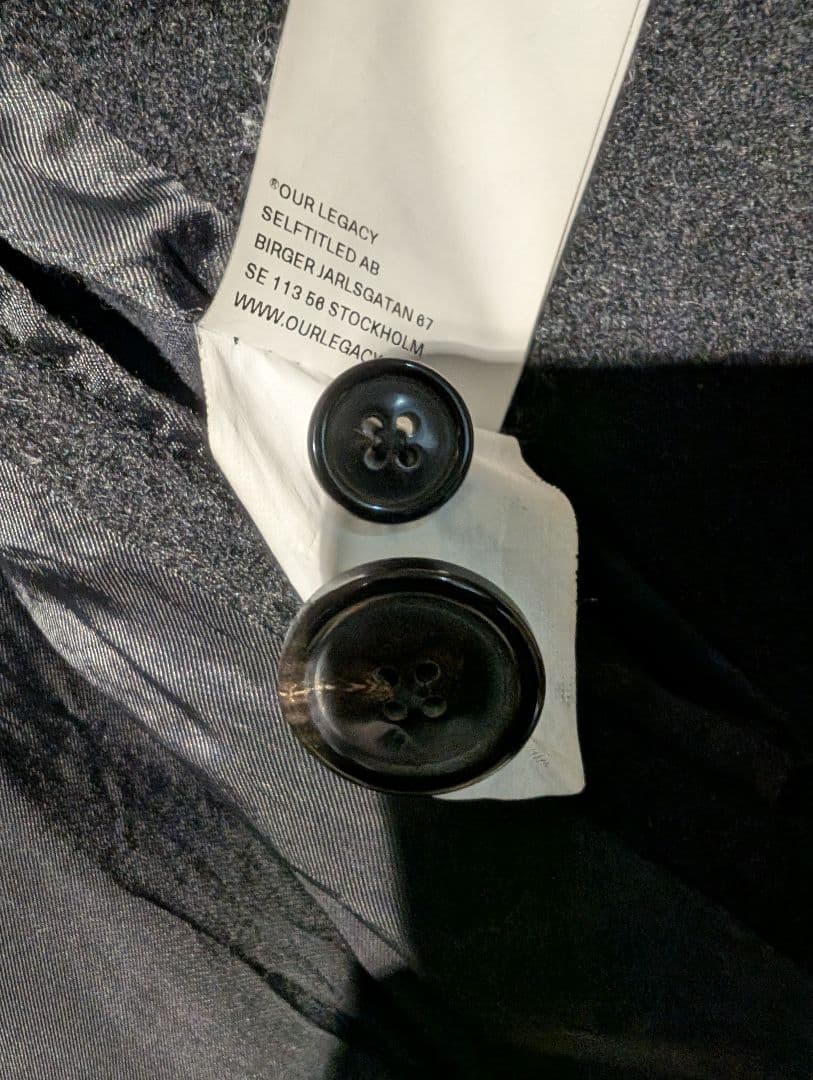 OUR LEGACY WHALE COAT ブラック 46