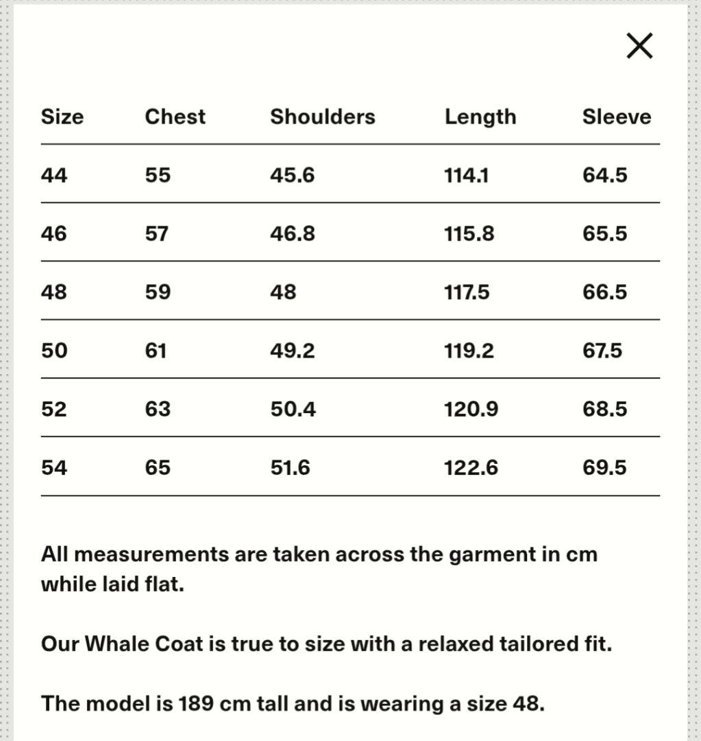 OUR LEGACY WHALE COAT ブラック 46