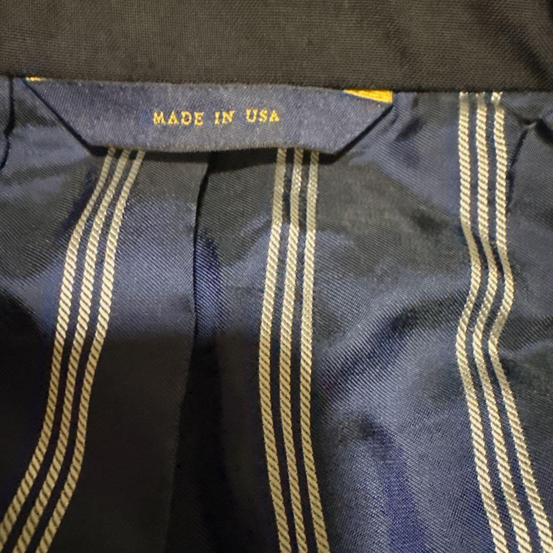 【希少】USA製 ブルックス 1818 銀ボタン ロロピアーナ　紺ブレ