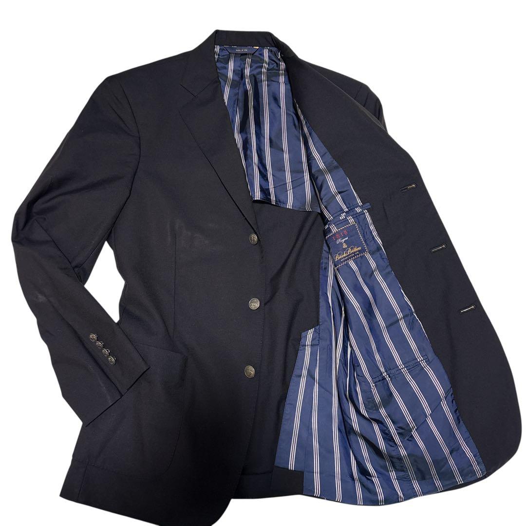 【希少】USA製 ブルックス 1818 銀ボタン ロロピアーナ　紺ブレ