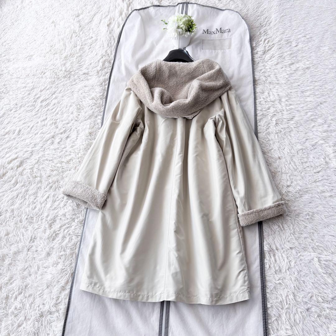 新品タグ付き‼️最高級 白タグ マックスマーラ アルパカ リバーシブルコート
