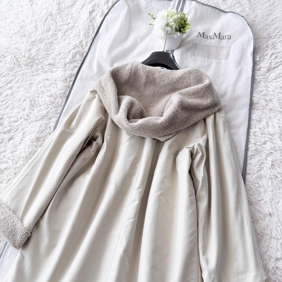 新品タグ付き‼️最高級 白タグ マックスマーラ アルパカ リバーシブルコート