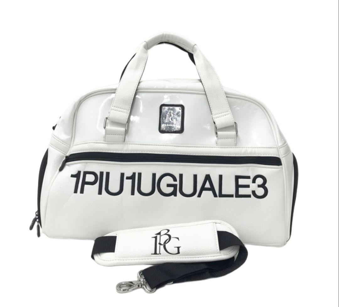 1PIU1UGUALE3 GOLF ボストンバッグ ホワイト