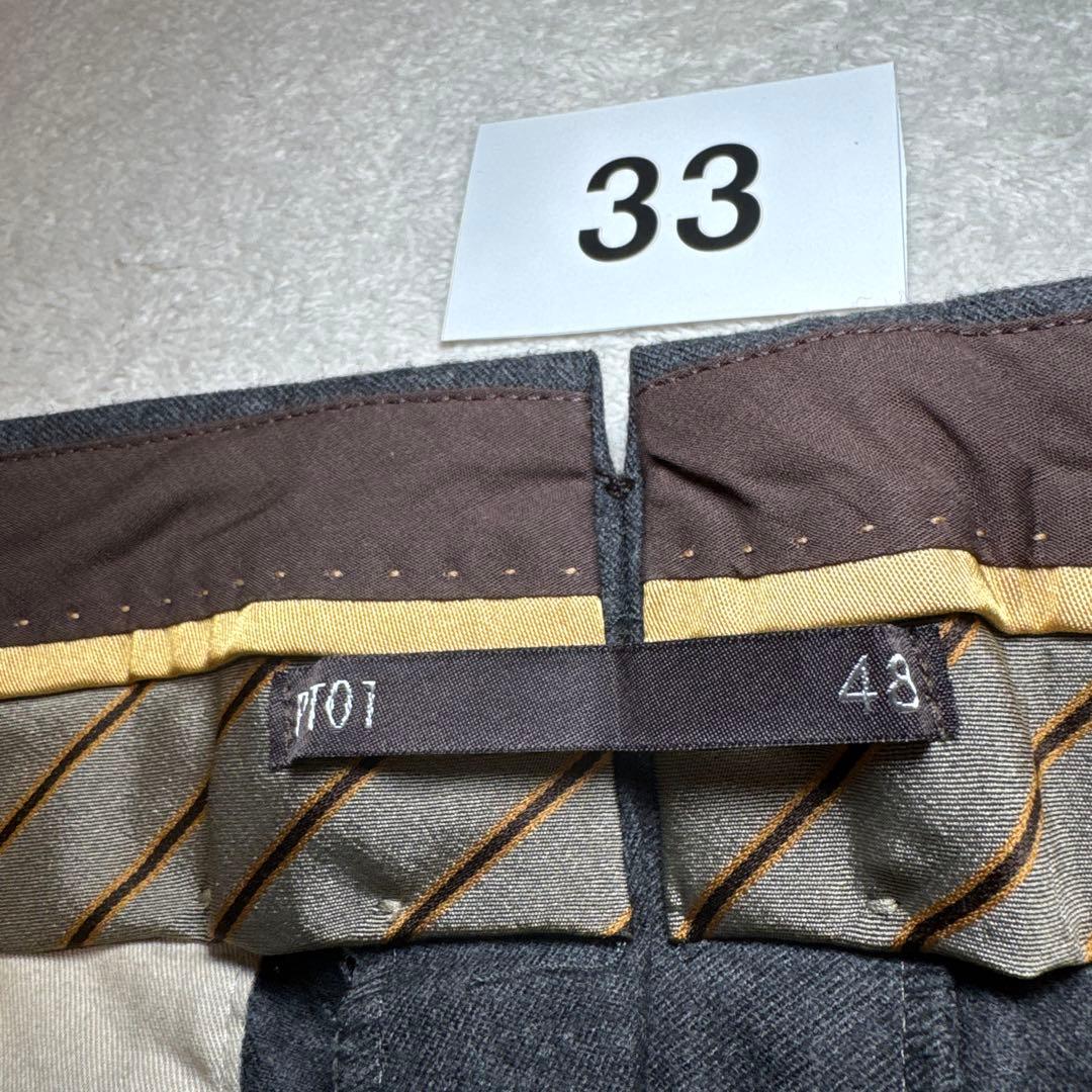 33 秋冬　極美品　PT01 ピーティーゼロウーノ　スラックス　グレー　48
