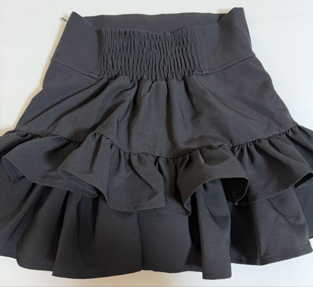 Amilige アミリージュ コルセット風フリルスカート Lサイズ