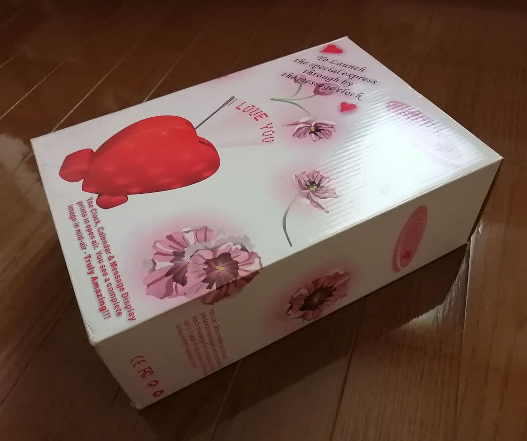 【新品】ハート型 フローティングメッセージ クロック