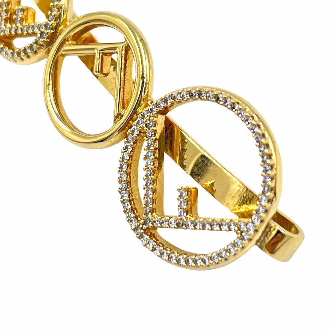 フェンディ ヘアピン エフイズ フェンディ ラインストーン FENDI