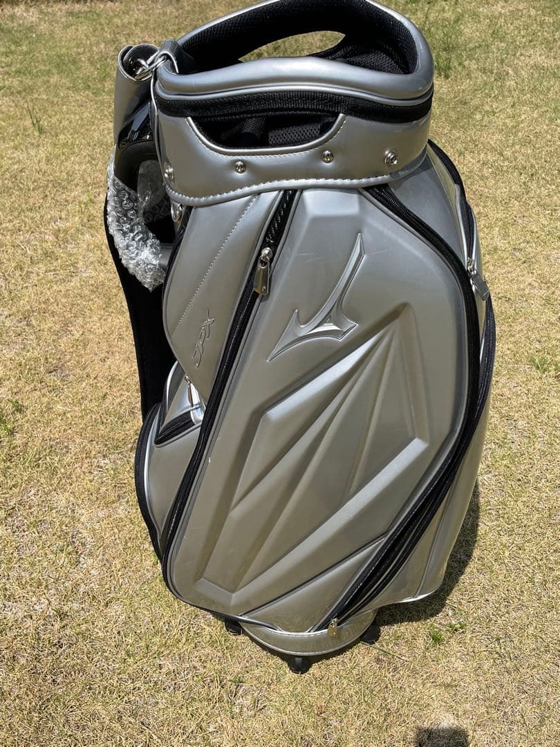 訳あり　新品未使用品　MIZUNOミズノ キャディバッグ9.5型　シルバー