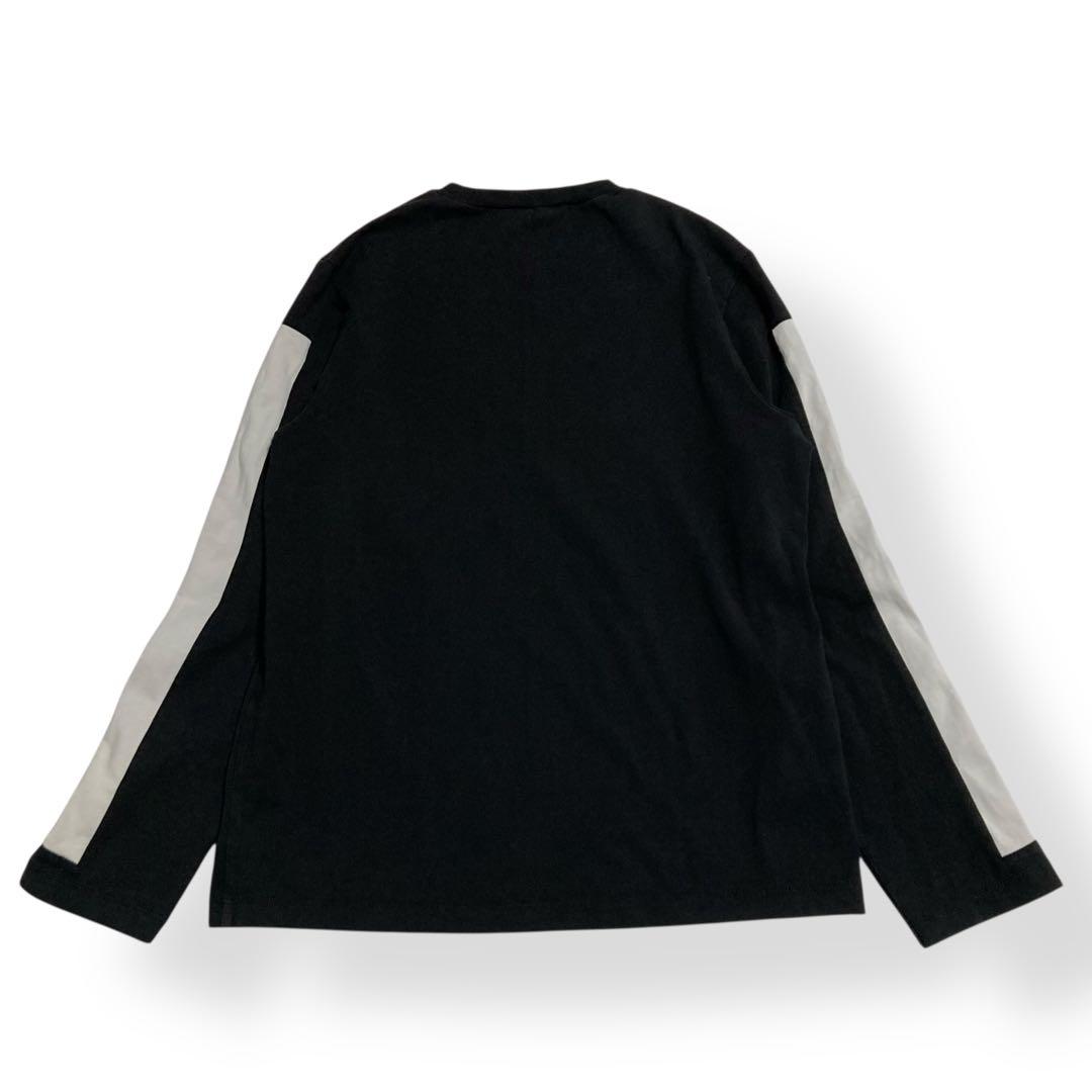マルニ★MARNI ロゴ ロングスリーブT バイカラー カットソー ブラック M