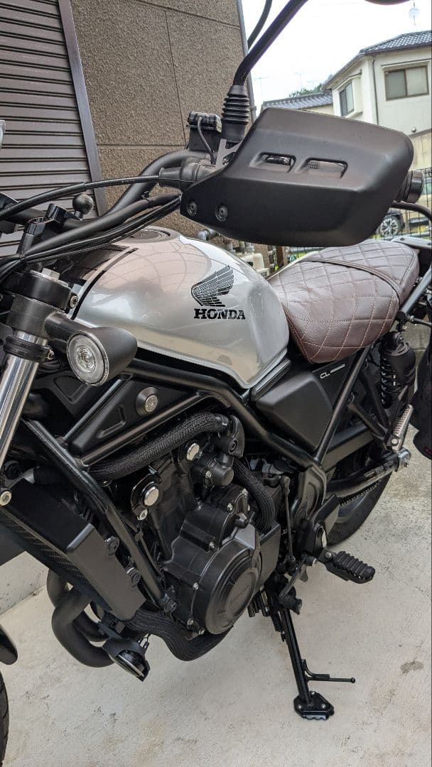 ホンダCL250/CL500用タンクカバー(シルバー＋黒ライン)