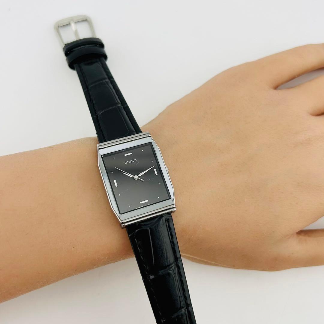 【希少/電池交換済】SEIKO　腕時計　新品ベルト　クォーツ　シルバー