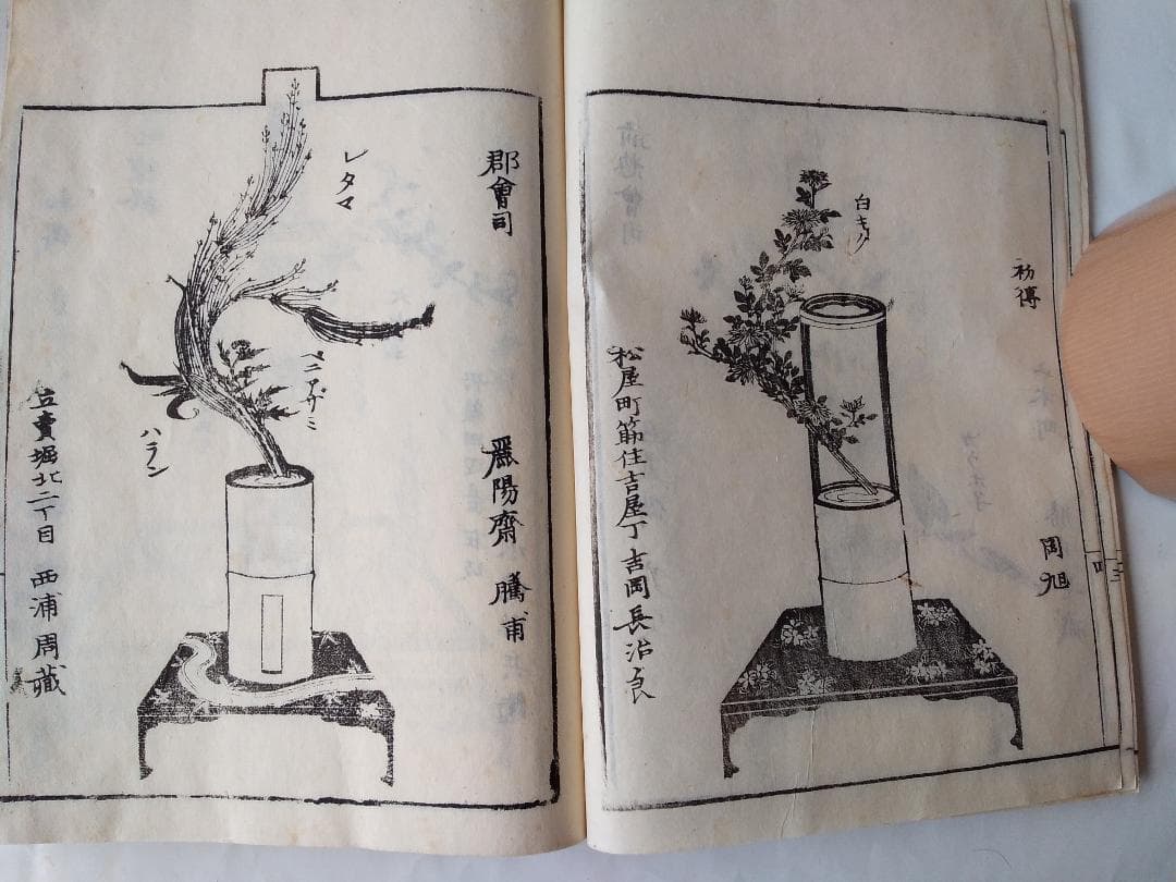 華道家元未生御流『 挿花伝書 四方之薫 』未生齋廣甫法眼蔵版 天保十五年刊 です