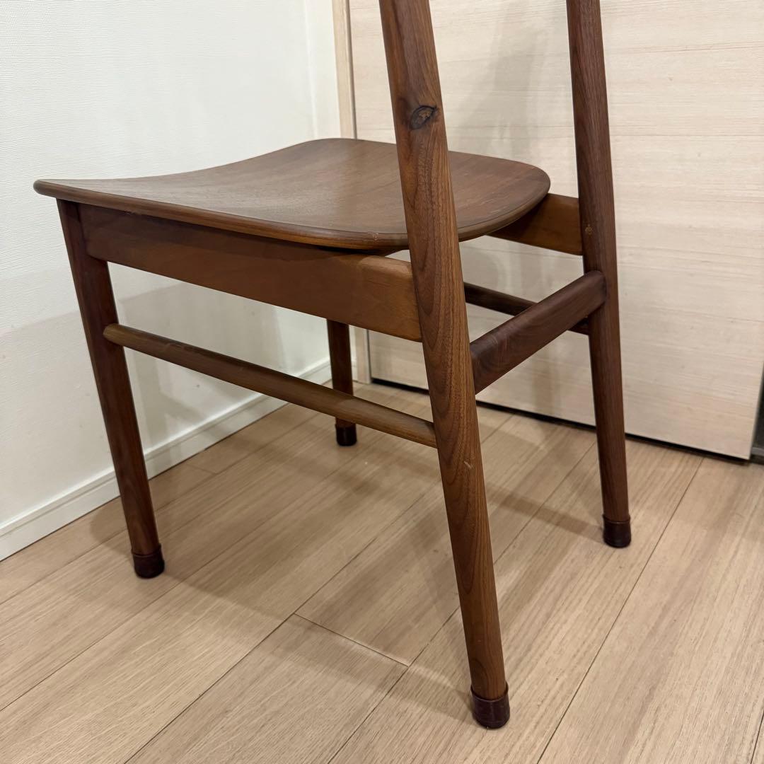 無印良品　ラウンドチェア　ダイニングチェア　ウォールナット