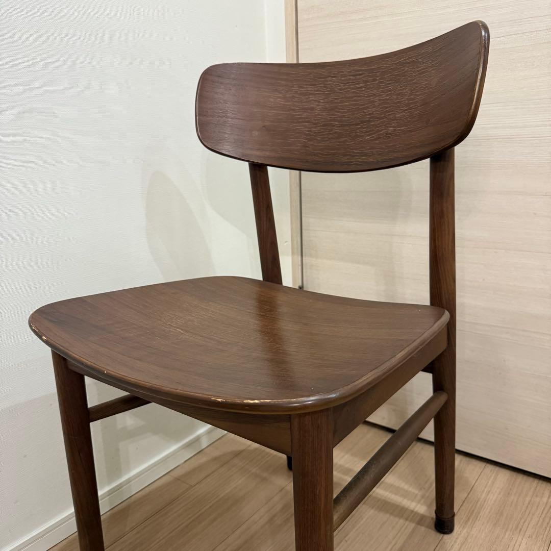 無印良品　ラウンドチェア　ダイニングチェア　ウォールナット