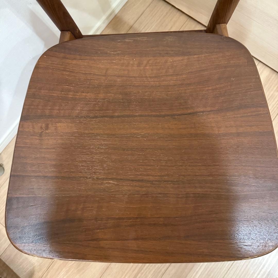 無印良品　ラウンドチェア　ダイニングチェア　ウォールナット