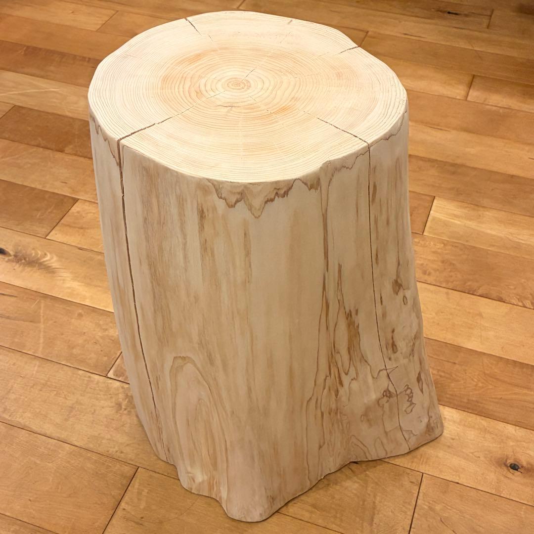 檜　丸太　椅子　スツール　No.1344