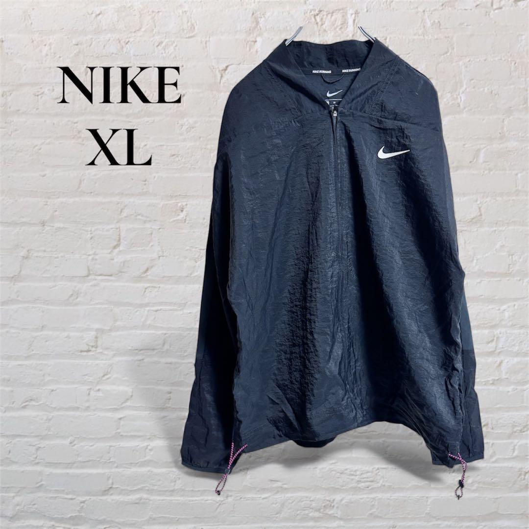 【NIKE】【XL】美品　風車ロゴ　ドルマン　うさぎ　レア　薄手　透け　ナイロン