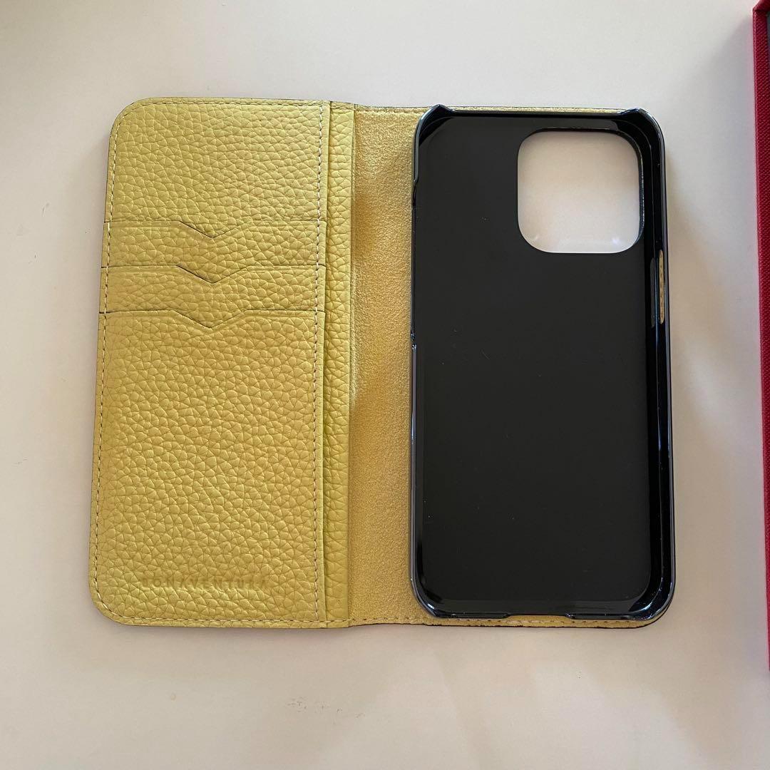 iPhone 13Pro ケース　ボナベンチュラ　エトープ×イエロー