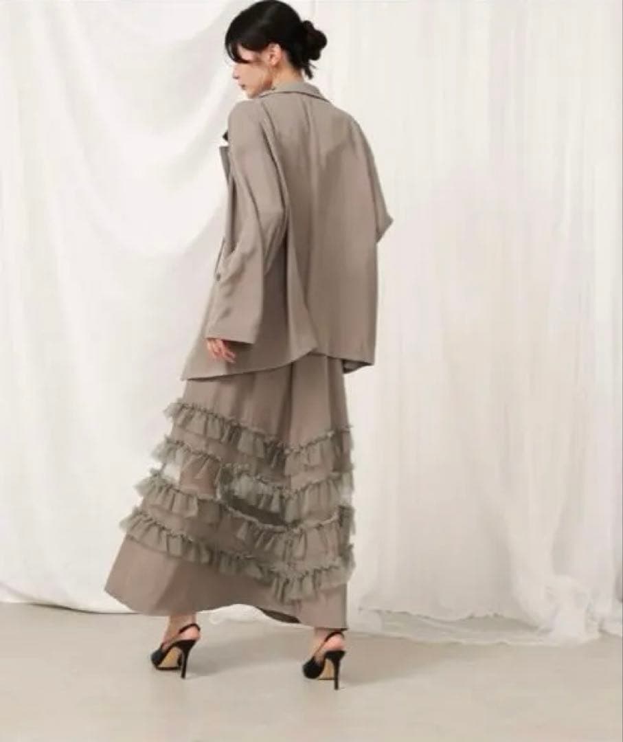 kana 裾フリルキャミワンピース オーバーサイズジャケット 2点セット
