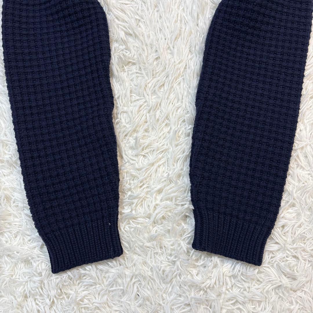 美品✨エンポリオアルマーニ ニット ダッフルコート XL相当 厚手 ネイビー