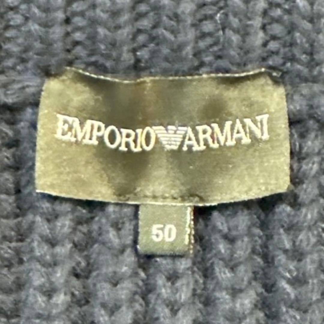 美品✨エンポリオアルマーニ ニット ダッフルコート XL相当 厚手 ネイビー