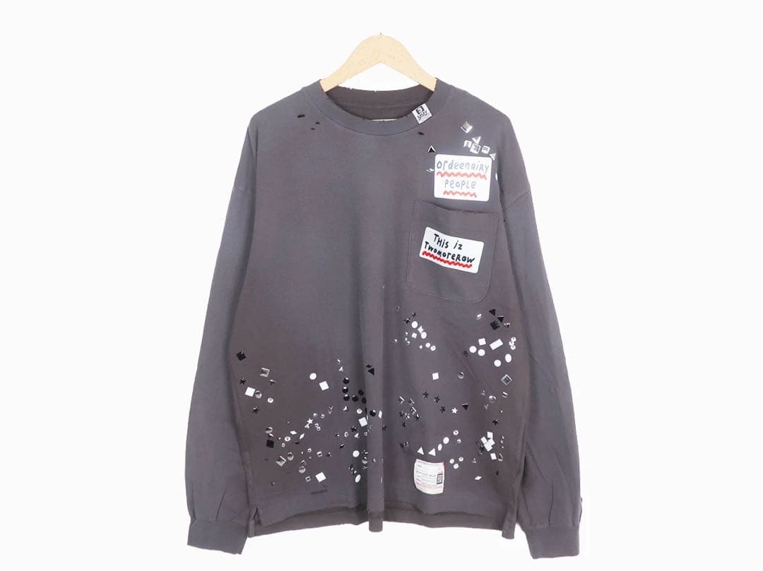 新作メゾンミハラヤスヒロ ステッカー L/S TEE
