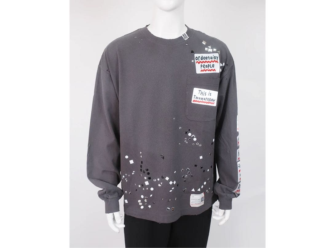 新作メゾンミハラヤスヒロ ステッカー L/S TEE